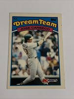 He was named most valuable player of the junior varsity team in his junior year, and of the varsity team the following year. 1989 Topps Kmart Dream Team Box Set Jose Canseco 18