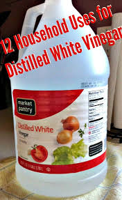 12 Household Uses For White Distilled Vinegar Vinegar Cleaning Household Cleaning Tips Distilled White Vinegar