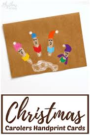 Transfer your files to portable media to take your project to a local print shop for their pro touch. Christmas Carolers Handprint Art Cards Rhythms Of Play