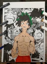 This tutorials is about the basic body anatomy for manga characters. My Draw Of Midoriya Manga Style With Reference Bokunoheroacademia