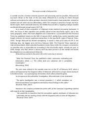 Wirecard scandal timeline details continue to evolve. Case Study Wirecard Docx The Recent Scandal Of Wirecard Ag A Scandal Around A German Internet Payment And Processing Services Provider Wirecard Ag Has Course Hero