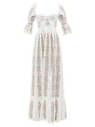 Cedro Floral-embroidered Linen Maxi Dress Agua By Agua Bendita In 2021 Linen Maxi Dress Dresses Maxi Dress