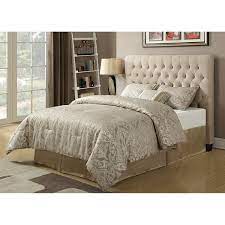 Check spelling or type a new query. Thompson King Size Oatmeal Fabric Upholstered Tufted Headboard On Sale Overstock 28353360