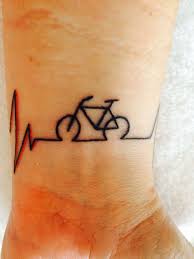 Ecg Bicycle Tattoo From Sawyer Family Artistic Tattooing Amsterdam Tatuagem De Bicicleta Tatoo Tatuagem