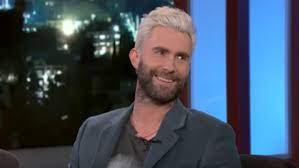 I really couldn't tell you logically there it was hard not to notice shelton giggling while levine was giving his answer, we guess that. Adam Levine Dyed His Hair Platinum Blond Again My Wife Loves It