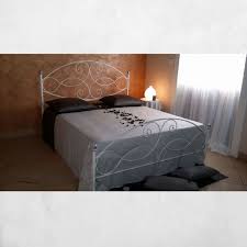 Subito a casa e in tutta sicurezza con ebay! Letto Matrimoniale Ferro Battuto Bianco Argento Narciso