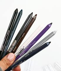 Maybelline Tattoostudio Gel Pencil Liner Swatches Review Gel Liner Pencil Eyeliner Gel Pencil