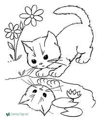 Cat sitting on a windowsill. Cat Coloring Pages