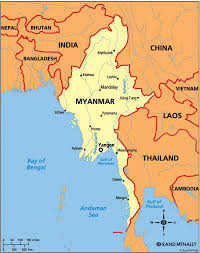 Größter fluss von myanmar (birma) stadt im zentrum von myanmar. Myanmar Hauptstadt Karte Rangoon Myanmar Karte Myanmar
