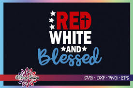Download Red White And Blessed 4th Of July Graphic By Ssflower Creative Fabrica PSD Mockup Templates