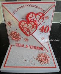 Ruby Wedding Anniversary Card By Carolynshellard Wedding Anniversary Cards Anniversary Cards Ruby Wedding Anniversary