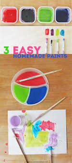 Diy Art Materials 3 Easy Homemade Paints For Kids Homemade Paint Homemade Paint For Kids Painting For Kids