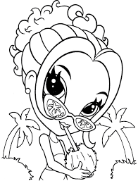 You can also join your kids in this activity. Lisa Frank Girl Drinking Coconut Water Coloring Page Free Printable Coloring Pages For Kids