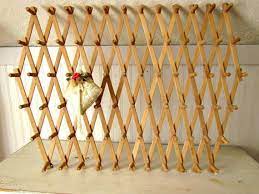 Large Expanding Accordion Peg Rack Wooden Peg Rack Wall Mounted Craft Room Decor Craft Room Peg Rack Accordion Peg Rack