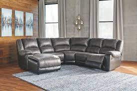 Nantahala 5 Piece Sectional By Ashley Homestore Gray Reclining Sectional With Chaise Reclining Sectional Sectional Sofa