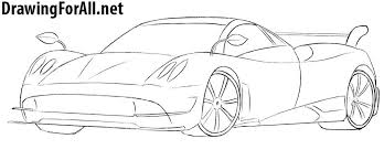 Http Www Drawingforall Net How To Draw Pagani Huayra Pagani Pagani Huayra Gtr Drawing