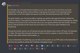 My name is samadan and i am a content creator focusing on making gold using professions and tsm. Atlantiss To Open Free Faction Transfers On Netherwing For Horde To Alliance With An Exp Boost Dkpminus