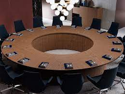 Coordinating furniture to complete the conference room; Bespoke Conference Tables Round Meeting Table By Prof