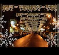 Outdoor LED Christmas Decoration 2D String Rope Across Street Motif Lighting