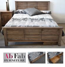 King size bed frames with drawers underneath. Hunter King Single Timber Bed Frame With No Under Bed Storage Drawers Australian Made Super Strong 35mm Thick Timber Slats In Smokey Ash Ab Fab Furniture Penrith