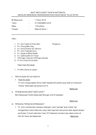 Minit mesyuarat adalah laporan mengenai perkara yang dibincangkan atau diputuskan dalam sesuatu mesyuarat. Minit Mesyuarat Flip Ebook Pages 1 4 Anyflip Anyflip