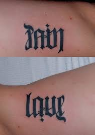 The ambigram tattoo design of a face: 40 Cool Ambigram Tattoo Ideas Hative