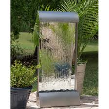 Waterloo Stainless Steel Indoor Outdoor Floor Or Wall Fountain Waterloo Floor Wall Fountain Sil Outdoor Wall Fountains Wall Fountain Indoor Water Fountains