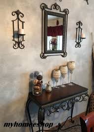 You will receive a total of 1 console table & 1 wall mirror.table dimension: 4 Pc Console Table Mirror 2 Wall Sconce Set Metal Wood Scrolled Antique Walnut Soenfurnitures Classic Mirrored Console Table Sconces Wall Sconces