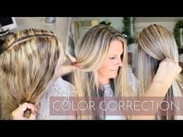 Blonde Highlights Gone Wrong Major Color Correction How To Fix Spotty Hair Color Yout Color Correction Hair Blonde Hair Gone Wrong Hair Color Techniques