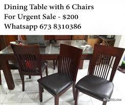 Shop by color for brown, white, black & more to find exactly what you need. Dining Table With 6 Chairs For Urgent Sale Home Garden Stuff For Sale In Brunei Muara Bruneida Com Mobile 36674