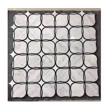 Patterned wall tiles and floor tiles can equally enhance the kitchen, the bathroom, dining areas or any other part of the home where maintenance and hygiene are a concern. Lantern And Star Pattern White Marble Mix With Black Marquina Curve Borders For Wall Floor Tiles Buy Lantern And Star Pattern White Marble Mix With Black Marquina Curve Borders For Wall Floor Tiles