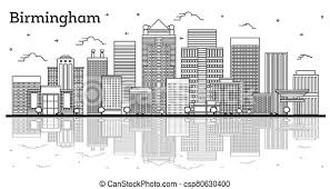 Please watch, like, comment, subscribe and share with all! Outline Birmingham Alabama City Skyline With Modern Buildings And Reflections Isolated On White Vector Illustration Canstock