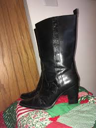 Tooled Leather Antonio Melani Size 9 M Cassidy Anthony Melani Boots Black Leather Western With Floral Pattern