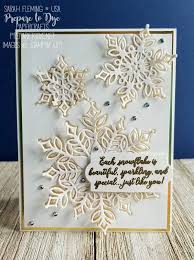 Snowy Impressions Christmas Snowflakes Crafts Homemade Christmas Cards Christmas Card Design