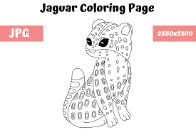 Coloring Page For Kids Jaguar Graphic By Mybeautifulfiles Creative Fabrica