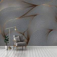 3d Wallpaper Modern Art Mural Retro Nostalgia Abstract Lines Photo Wall Painting Living Room Tv Sofa Background Wall In 2021 Wall Painting Living Room Wallpaper Living Room Wall Wallpaper