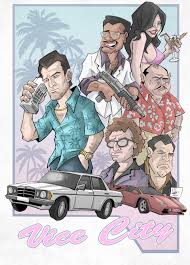 Ray liotta is perfect as tommy vercetti, a guy who's so badass, you learn to like the guy. Artstation Vice City Poster Valentin Ionescu