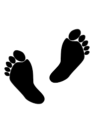 Footprints silhouette on grunge background. Footprint Feet Silhouette Free Svg File Svgheart Com