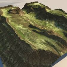 Canyon Landscape Terrains 3d Model Landscape Graphic Design Portfolio Print Abstract Photos