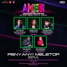 Siaran langsung anugerah meletop era 2019 (ame) online. Senarai Penuh Top 5 Anugerah Meletop Era 2020