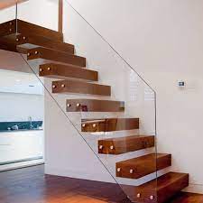 Floating Stair Solid Wood Treads Floating Stair Glass Balustrades And Wood Treads Floating Staircase Pr F04 Modern Stairs Staircase Design Floating Stairs