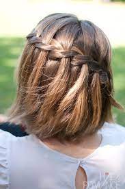 A waterfall braid is a revised form of the ever famous and traditional french braid. Short Cut Saturday Braids For Short Hair Hair Romance