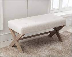 Amazon Com Fabric Upholstered Entryway Bench Seat 36 Inch Bedroom Bench Seat With X Shaped Wood L Upholstered Entryway Bench Bedroom Bench Seat Bedroom Bench