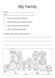 My Family Worksheet Family Worksheet Word Family Worksheets Kindergarten Worksheets