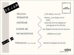 Verbo Dejar Y Sus Diferentes Usos Verbos Dejame En Paz Gramatica