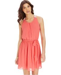 Bcx Juniors Belted Crochet Knit Trim Dress Juniors Dresses Macy S Junior Dresses Casual Trendy Clothes For Women Fashion Clothes Women
