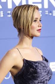 She wore a sheer maxi skirt and showed. Jennifer Lawrence Bob Haircut Asymmetrical Hairstyle