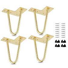Mid century tapered furniture legs. 4 Inch 10cm Hairpin Table Legs La Vane 4pcs Mid Century Modern Diy Metal Furniture Legs With Floor Protectors Screws For Coffee And End Table Cabinet Tv Stand Buy Online In