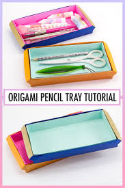 Origami Long Tray Tutorial Paper Kawaii Origami Box Easy Origami Origami Box