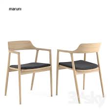 3d Models Table Chair Maruni Arm Chair Low Hiroshima Table In 2020 Chair Armchair Table And Chairs